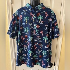Chubbies‎ Friday Shirt The Neon Lights XXL Half Button Popover Tunic Preppy